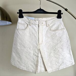 NWT CASABLANCA Off-White Denim Skirt Size:38/S
